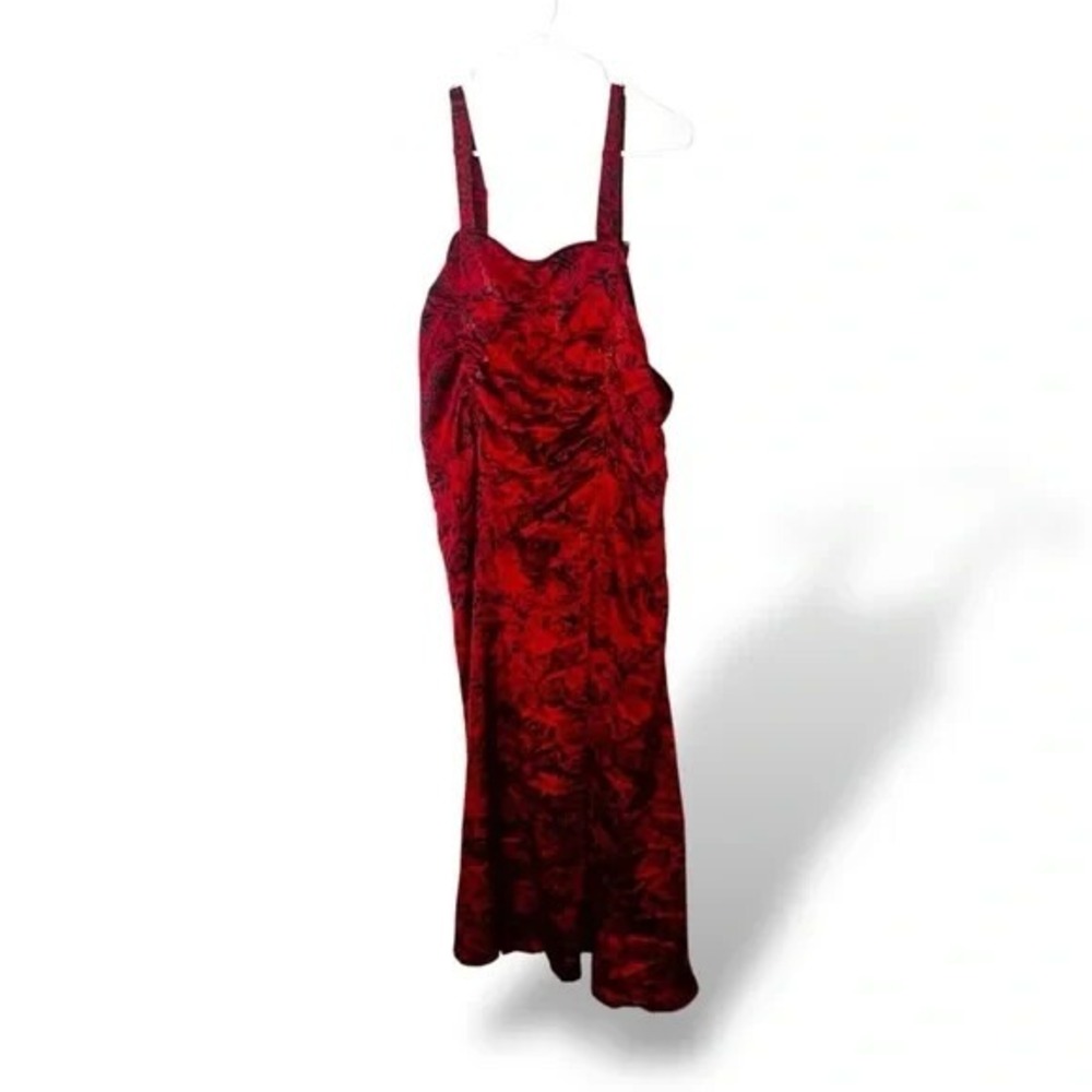 Bloomchic Red Floral Bodycon Midi Dress 18‎ 20 New